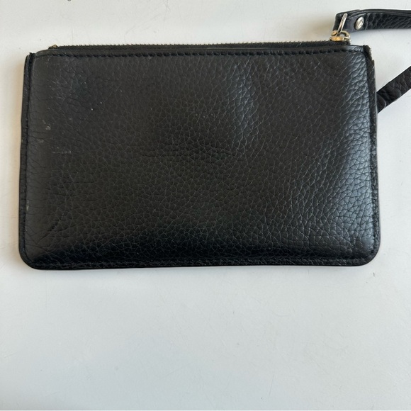 Kate Spade Highland Place Bee Black Pebbled Cow Leather Wristlet Wallet Clutch - Picture 2 of 6